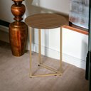Ver imagem 3 de Mesa de Canto Decorativa Redonda Luxo Jade Lançamento