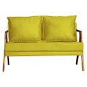 Ver imagem 1 de Namoradeira Mona Luxo Decorativa Recepção - Veludo Amarelo
