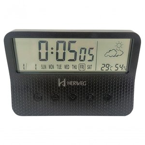 Despertador Digital Importado Preto Herweg 2986 Único
