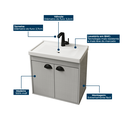 Ver imagem 7 de Gabinete Armário para Banheiro 50cm Mdf com Cuba - Siena Munique