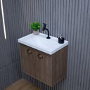 Ver imagem 5 de Gabinete Armário para Banheiro 50cm Mdf com Cuba - Siena Munique