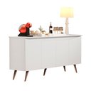 Ver imagem 4 de Aparador Buffet Encanto 4 Portas Retrô Branco