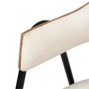 Ver imagem 7 de Cadeira Metal Design Atemporal Sala de Jantar Moderna Zaya Preto/Linho Off White/Durango Kaki