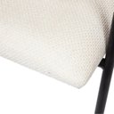 Ver imagem 5 de Cadeira Metal Design Atemporal Sala de Jantar Moderna Zaya Preto/Linho Off White/Durango Kaki