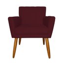 Ver imagem 1 de Poltrona Camila Estofada para Sala de Espera - Suede - Sv Decor:bordo