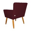 Ver imagem 2 de Poltrona Camila Estofada para Sala de Espera - Suede - Sv Decor:bordo