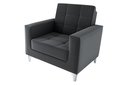 Ver imagem 2 de Poltrona Decorativa Thaina Veludo Cinza E425 - Matrix