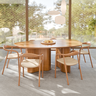 Mesa de Jantar Estilo Orgânico Laminado Cinamomo Ideal para 6 Lugares Confortavel - 4