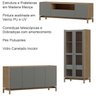 Cristaleira Balcao Buffet e Rack Sala de Estar Oak Ferrolack Milani Store - 5