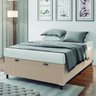 Base Cama Box Baú Casal 138x188x41cm Bege Suede Veludo Prince - 3