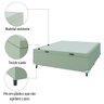 Base Cama Box Baú Casal 138x188x41cm Bege Suede Veludo Prince - 5