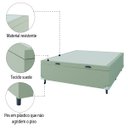 Ver imagem 5 de Base Cama Box Baú Casal 138x188x41cm Bege Suede Veludo Prince