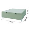 Base Cama Box Baú Casal 138x188x41cm Bege Suede Veludo Prince - 4