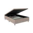 Ver imagem 6 de Base Cama Box Baú Casal 138x188x41cm Bege Suede Veludo Prince