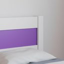 Ver imagem 4 de Cama Solteiro Prisma Branco com Lilás - Jea Móveis