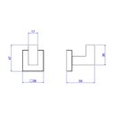 Ver imagem 2 de Cabide 2060.gl83 Quadratta Gold - Deca Deca Metais