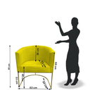 Ver imagem 6 de Kit 05 Poltronas Paola Sued Amarelo - D'Classe Decor