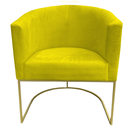Ver imagem 2 de Kit 05 Poltronas Paola Sued Amarelo - D'Classe Decor