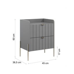 2 Mesas de Cabeceira Vênus Mdf 45cm - 5