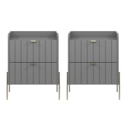 2 Mesas de Cabeceira Vênus Mdf 45cm - 1