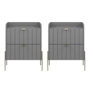 2 Mesas de Cabeceira Vênus Mdf 45cm