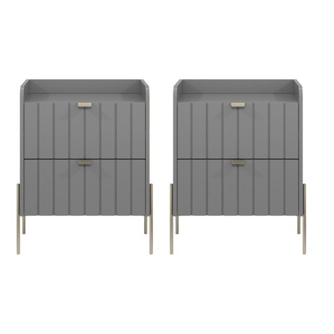 2 Mesas de Cabeceira Vênus Mdf 45cm