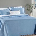 Ver imagem 2 de Kit Cobre Leito Colcha Clean Solteiro Dupla Face - Azul