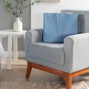 Ver imagem 5 de Kit Cobre Leito Colcha Clean Solteiro Dupla Face - Azul