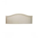 Ver imagem 1 de Cabeceira Casal Curva Luxo 140x60 Suede Off White - Tachas Prata