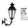 Luminária com Braço Italiana Externa Interna Alumínio 84cm - 5