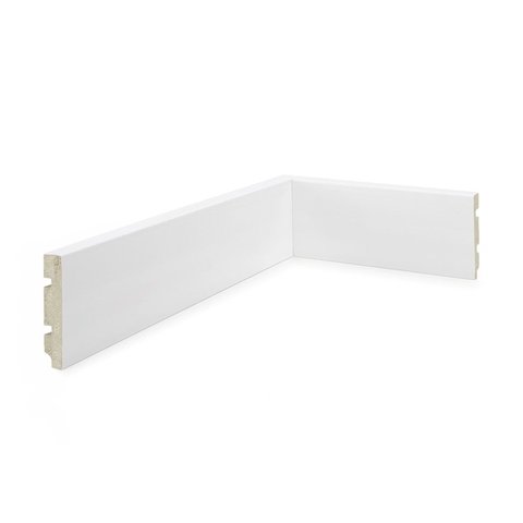 Rodapé de Poliestireno Barra 7CMX240CM Liso Light Branco Ruffino