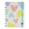 Caderno Inteligente Grande Decor 3 Capas Flor Amor Pop Disc - 3