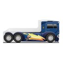 Ver imagem 5 de Cama Caminhão Solteiro Infantil Juvenil com Cabeceira Peseira Estampadas para Quarto Menino - Azul