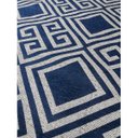 Ver imagem 3 de Tapete Sala Magia Geométrico Grego 200x250 Cm Azul Lavável