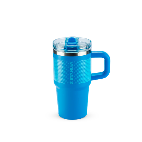 Copo com Canudo Flip Straw Quencher Stanley Protour 591ml - Azure