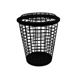 Cesto para Roupas Redondo Capacidade 35 Litros Cor Preto Durín - 1