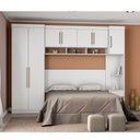 Ver imagem 2 de Jogo de Quarto Modulado Firenze de Casal Compacto 4 Pçs Branco
