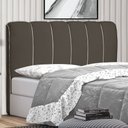 Ver imagem 1 de Cabeceira Cama Box Casal Berlim 140 Cm Suede Marrom - MV Estofados Shop