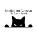 Ver imagem 4 de Adesivo Gatinho Preto Espiando Decorativo