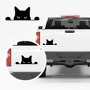 Ver imagem 3 de Adesivo Gatinho Preto Espiando Decorativo