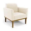 Ver imagem 3 de Conjunto 2 Poltronas e 1 Namoradeira Decorativa Pés Fixo em Madeira Castanho Veludo Bege