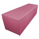 Ver imagem 2 de Calçadeira Recamier Baú Solteiro 90cm Eva Suede Rosa - DS Estofados