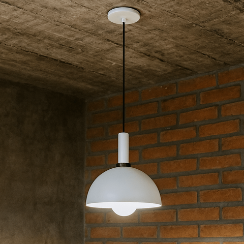 Luminária Pendente de Teto Nísia Esfera 30 Branco