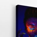Ver imagem 3 de Mulher com Maquiagem Glitter Neon Quadro Canvas 140x90cm