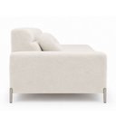 Ver imagem 5 de Sofá Arezzo 3 Lugares Pés Aço Titânio 210cm Terminal Esquerdo Boucle Off White - Sallar Home