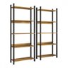 Estante para Livros Nobre 10 Prateleiras Estilo Industrial Freijó/black - Panorama Móveis - 3