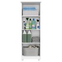 Ver imagem 4 de Armario para Lavanderia Multiuso 2 Portas 143x53 cm Nina Branco Rudk