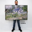 Ver imagem 2 de Quadro Decorativo Caixa Alta com Vidro Casas em Auvers - Van Gogh TaColado Moldura Madeira 120 x 80c