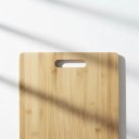 Ver imagem 4 de Tábua Corte Bambu com Alça Lisa para Cozinha 40x30cm