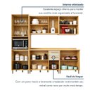 Ver imagem 7 de Cozinha Completa Modulada 5 Peças 13 Portas 2 Gavetas Salvador Bege/Cinamomo/Off White